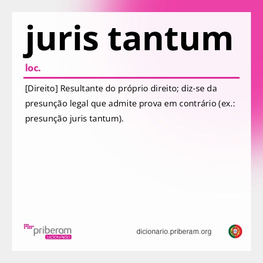 Significado de juris tantum